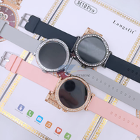 Montre connectée M10 Pro avec appels Bluetooth, suivi de la santé féminine, modes multisports, montre élégante pour femmes avec diamants