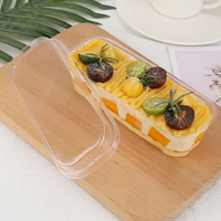Boîte d'emballage transparente pour gâteaux, lait, biscuits, salades de fruits, glaces, vente en gros