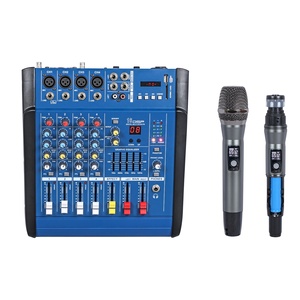 <span class=keywords><strong>Mini</strong></span> mezclador de amplificador de 250W con micrófono, USB mezclador de sonido, ecualizador 1EQ/16 efectos DSP/diente azul - Product Image 4