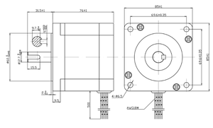 86mm * 86mm * 76mm bước vòng lặp điện áp 4.2V hiện tại 4.0A angle1.8 độ 2 giai đoạn nema34 bước vòng lặp bước đóng động cơ bước - Product Image 2