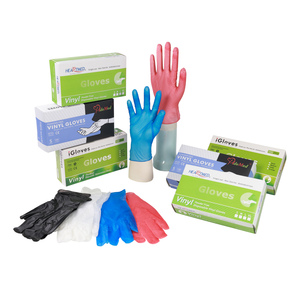 Food Service Disposable Vinyl Gloves 24CM Silicone-Free <b>Powder</b>-Free Non Sterile Clear Smooth <b>Texture</b> Customizable - Product Image 6