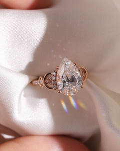 Anillo de Diamantes de Corte Princesa Brillante, Creado en Laboratorio, Certificado IGI, Oro de 14K/18K, Joyería Fina para Compromiso/Boda, para Mujer - Product Image 3