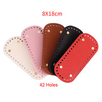 Fond de sac ovale en cuir PU 18*8cm pour tricot et crochet, accessoires de crochet pour sac à bandoulière DIY