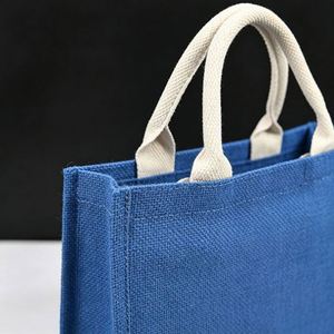 Bolsa de Mano de Yute Laminado Impermeable, con Revestimiento, para Impresión por Transferencia de Calor, Ecológica, para Compras - Product Image 2