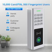 Serrure de porte d'empreintes digitales Tuya WiFi carte RFID contrôleur d'accès 125Khz, système de contrôle d'accès de porte de clavier en métal intelligent avec application mobile