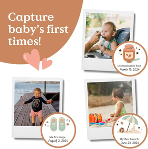 Baby Shower New Parents Gift 60 Moments My First Times Poster avec cintre en bois Nouveau-né Souvenir Toddler Milestone Memory Poster - Product Image 4