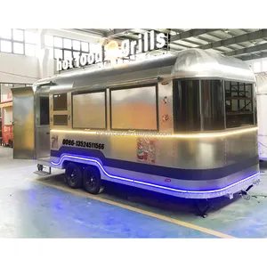 Mobile food cart coffee airstream fast food trailer fully equipped for ice cream hamburger mobile food cart