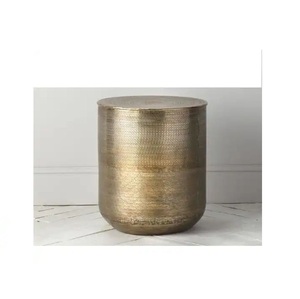 Juego de Mesa de Centro de Metal Martillado Moderno, Muebles Contemporáneos para Sala de Estar, Forma Redonda, Diseño Hecho a Mano, Color Personalizado - Product Image 5