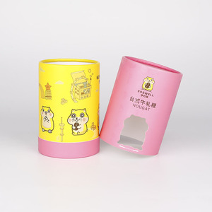 Fancy New Bao Bì Phong Cách Hình Giấy Có Thể Tông Bao Bì Ống Với Cửa Sổ PVC Rõ Ràng - Product Image 5