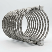 Isolateur de câble métallique réglable à profil bas Hoan JGX-0480D-18A - Amortisseur pour utilisation en machine, en aluminium/acier inoxydable