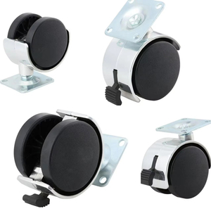 50mm Silent PA6 Nylon Swivel Caster <b>Wheels</b> 40kg Load Durable <b>Plastic</b> Casters For Office Hospital Dining Living Room Furniture - Product Image 6