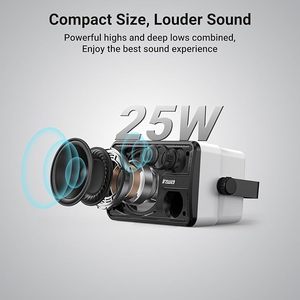 Inwa Upgraded for Outdoor Wall Mount <b>Speakers</b> IPX5 <b>Waterproof</b> Home Theatre 10-30W with Built-in Mic Remote & App Support - Product Image 3