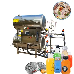 Automatischer Autoklave-Dampf-Lebensmittelsterilisator Retort-Sterilisationsmaschine für Glasgefäß Flasche Zinnkanne Wurst Schinkenbacon