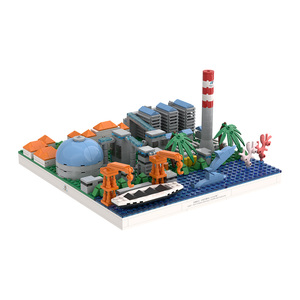 Fangzai thương hiệu tùy chỉnh quy mô 1:8 vật liệu ABS khối xây dựng hiệu quả năng lượng mặt trời/mô hình nhà máy Điện Gió - Product Image 2