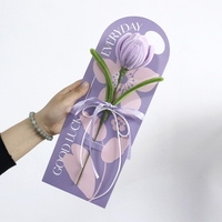 Panier de transport pour bouquets de fleurs fraîches avec logo personnalisé, revêtement UV, vente en gros, offre spéciale