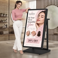 Kiosque publicitaire extérieur pour restaurant, étanche IP65, support au sol portable, écran LCD haute luminosité, signalisation numérique de menu