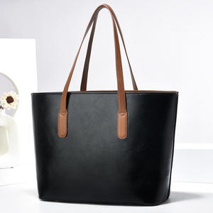 Bolso de hombro de PU simple y moderno para mujer, bolso de mano impermeable de gran capacidad - Product Image 5