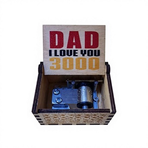 <span class=keywords><strong>Caja</strong></span> de Música de Madera Contrachapada Exquisita con Manivela YIYU, Duración de Sonido de 30s, Estilo Americano, Adorno 'You Are My Sunshine' - Product Image 4