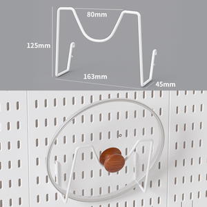 Organisateur Mural Modulaire à Panneaux Perforés Abordable, Blanc, Ensemble de 4 Panneaux Perforés et 14 Accessoires pour Organisation Murale - Product Image 3
