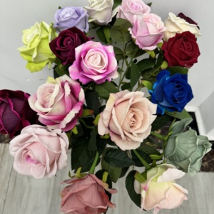 M150 <span class=keywords><strong>St</strong></span> regalo di san valentino Flores fiore artificiale materiale velluto fiori di rosa Rose di plastica fiori artificiali di seta - Product Image 4