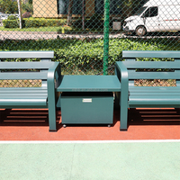 Banc de tennis personnalisé avec logo, galvanisé, épaisseur 1,5 mm, 1,8 m x 1,5 m, pour jardin, parc sportif, avec tente