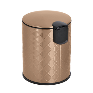 Phòng tắm nhà bếp khách sạn Văn phòng thép không gỉ Thùng rác có thể tăng vàng hình tròn đạp chất thải Thùng - Product Image 5