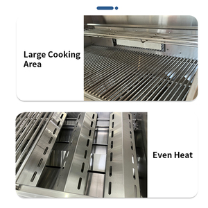 Parrilla de Gas Empotrada de Acero Inoxidable 304 con 7 Quemadores para Cocina Exterior, Barbacoa y Fiestas en Zonas de Aficionados al Fútbol - Product Image 3