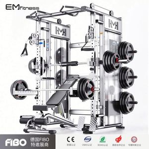 Machine Smith multifonctionnelle commerciale, équipement de fitness d'entraînement en intérieur avec banc de musculation, rack à squats et structure Flying Bird en tube robuste - Product Image 2