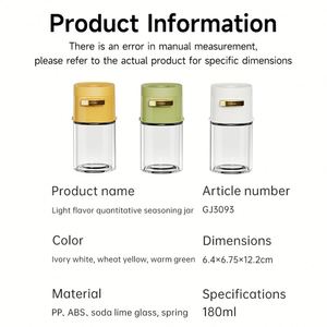 Boîte d'emballage personnalisée avec logo, distributeur de sel en verre de 0,5 g à dosage précis, type presse, pour cuisine et cuisson - Product Image 6