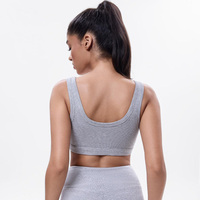 Soutien-gorge de sport personnalisé pour femme XS/XL, extensible dans quatre directions, anti-transpiration, respirant, séchage rapide, maintien moyen, pour la course, le yoga et la gym