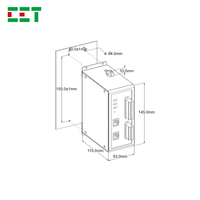 Gateway Industrial CET con Puerto Ethernet 10/100 Base, Conversión de Protocolo TCP/RTU, Gateway Inteligente con Redundancia de Datos