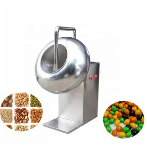 High quality thermal spray coat machine/stainless steel sugar chocolate candy nuts automatic coating pan machine