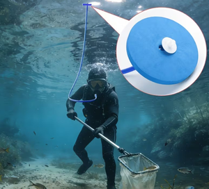 Snorkel Portátil para Respiración Subacuática, Dispositivo de Intercambio de Aire Reutilizable Azul para Buceo y Natación - Product Image 2