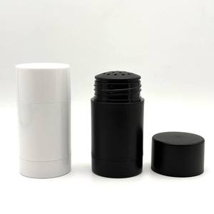 Envase cilíndrico redondo de plástico ABS de 30g/1oz para desodorante cosmético en barra, para cuidado corporal, con tapas y orificios. - Product Image 1