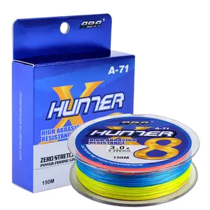 China factory supplier high quality 8 strand braided fishing line coated