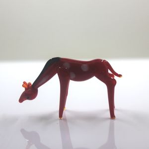 キリン置物環境にやさしい光沢のあるシックなガラス福祉ギフト用の新しいスタイルのクラフト装飾 - Product Image 3