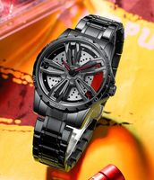 WYGICOO Reloj Llanta Felgen Uhr Roulette alliage voiture moyeu jante roue montre
