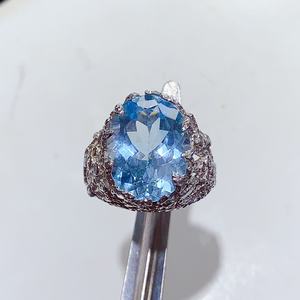 Anello da Donna in Argento 925 con Gemma di <span class=keywords><strong>Tanzanite</strong></span> Naturale, Gioiello Trendy per Uso Quotidiano e Fidanzamento - Product Image 4