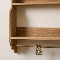 Étagère murale en bois moderne à 3 niveaux pour le rangement des aliments dans la cuisine, présentoir mural multifonctionnel