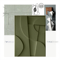 Peinture murale abstraite d'art de sculpture sur bois 3D personnalisée grès en relief fait à la main pour la décoration intérieure décoration murale Design