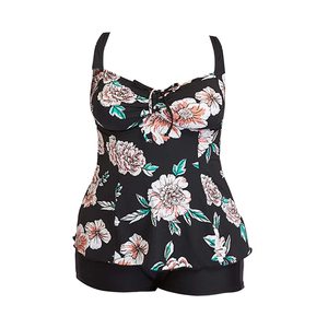 Traje de Baño Vintage de Dos Piezas, Tankini Retro Floral para <span class=keywords><strong>Mujer</strong></span>, Traje de Baño de Talla Grande con Push-Up, Ropa de Playa 2021, Venta al por Mayor - Product Image 4
