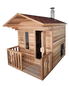 Cabine de sauna de jardin 4-6 personnes avec poêle à bois pour l'extérieur - Product Image 2