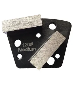 Outils de polissage au diamant trapézoïdal à 2 segments de qualité supérieure plaques de meulage de polissage humide pour une préparation efficace de la surface en béton OEM - Product Image 4