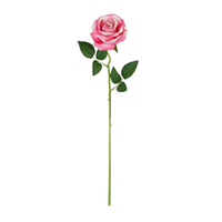 Rangkaian Bunga Mawar Beludru Peach Tunggal untuk Dekorasi Rumah dan Pernikahan di Hari Valentine, Cocok untuk Influencer Media Sosial