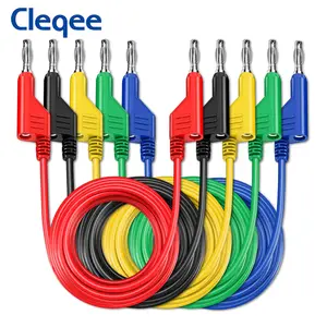 Cleqee P1036 double 4mm fiche banane empilable multimètre fils de Test 1M câble 1000V/15A