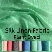 Tissu Batik en Soie et Lin Teint à la Plante, Couleurs Unies Populaires, Prix Abordable, Haute Qualité, Fabriqué en Chine, pour Robes, Vêtements et Pantalons Femme et Homme