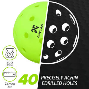 Balles de <span class=keywords><strong>pickleball</strong></span> d'extérieur à 40 trous par le professeur <span class=keywords><strong>Pickleball</strong></span> Matériau PE durable pour le divertissement - Product Image 4