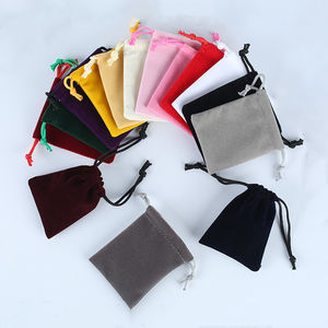 Eenvoudige Drawstring Mobiele Telefoon Oortelefoon Opberg Fluwelen Tas Blanco Sieraden Opbergverpakking Fluwelen Microfiber Zakje - Product Image 1