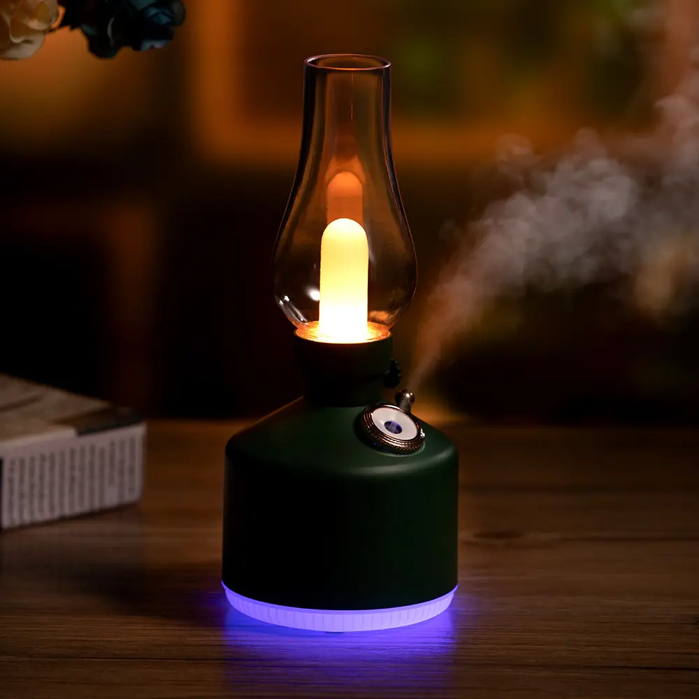 नए रचनात्मक रेट्रो समय प्रकाश अल्ट्रासोनिक Humidifier गर्म प्रकाश नई डिजाइन धुंध स्प्रेयर दीपक घर के लिए