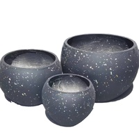 Pots et jardinières en fibre-ciment marbré faits à la main de formes variées pour la maison, le jardin, les cadeaux d'entreprise, la décoration - Marque Yiyang